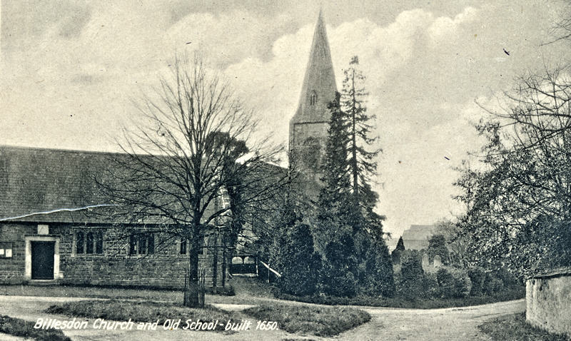 Billesdon church & school 1900s